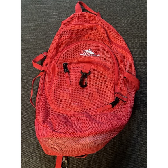 High Sierra Red Mesh Hiking Backpack GG1‎ - Picture 1 of 3